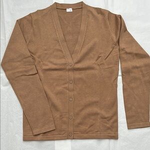 Brown Button-Up Cardigan